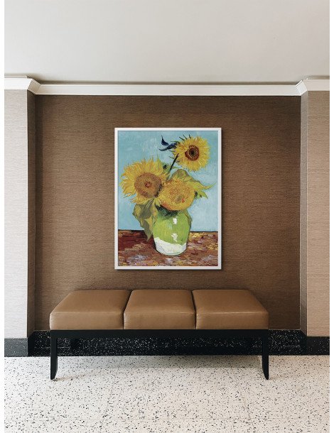 Vase with Three Sunflowers - Van Gogh Poster