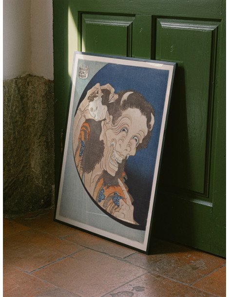 The laughing demoness (Warai Hannya) - Katsushika Hokusai Poster