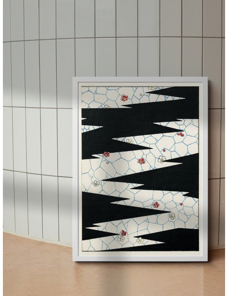 Flowers on a footpath - Shin Bijutsukai Poster
