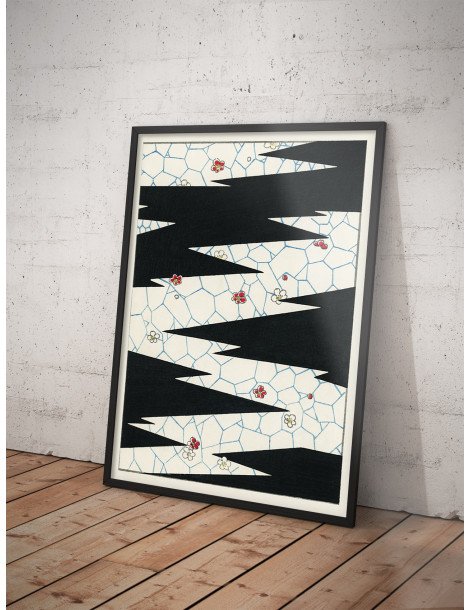 Flowers on a footpath - Shin Bijutsukai Poster