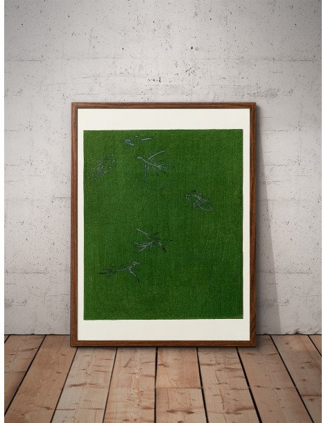 Japanese vintage original woodblock print (Yatsuo no tsubaki) - Taguchi Tomoki Poster