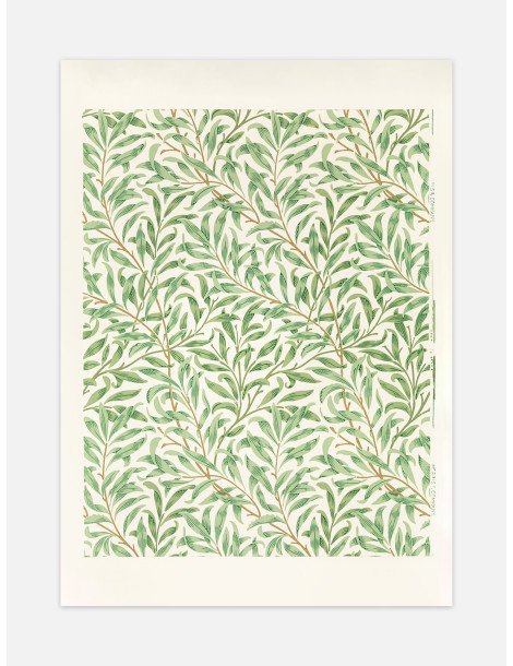 William Morris - Willow Bough (Grön/Krämvit) Poster