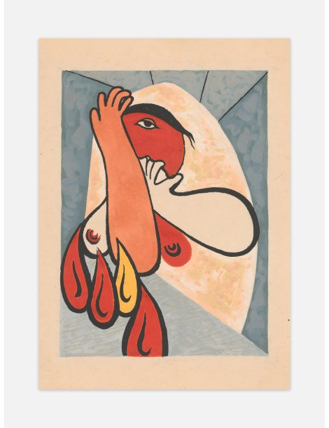 Fire (Crying woman) - Mikuláš Galanda Poster