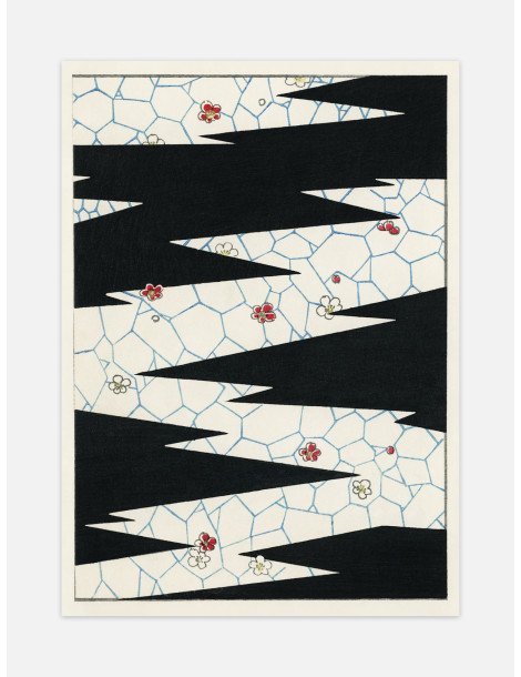 Flowers on a footpath - Shin Bijutsukai Poster