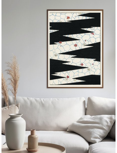 Flowers on a footpath - Shin Bijutsukai Poster
