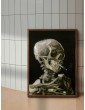 Skull with burning...