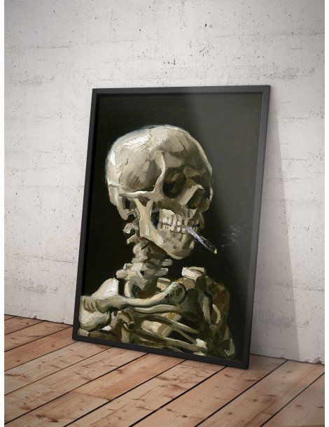 Skull with burning cigarette - Van Gogh