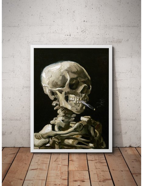 Skull with burning cigarette - Van Gogh