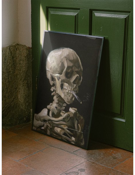 Skull with burning cigarette - Van Gogh